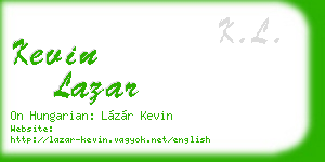 kevin lazar business card